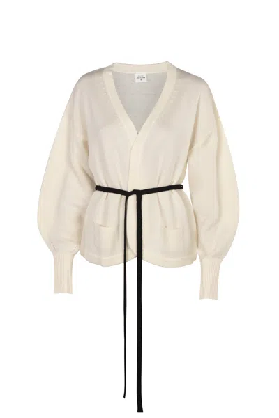 Justlove Women's Neutrals / White Cashmere Cardigan Nihon Off-white