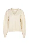 Justlove Women's Neutrals / White Merino Cardigan Checkers White In White