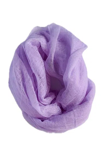 Justlove Women's Pink / Purple Sagarmatha Ultralight Baby Cashmere Scarf Purple In Pink/purple