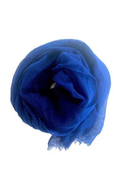 Justlove Women's Sagarmatha Ultralight Baby Cashmere Scarf Royal Blue