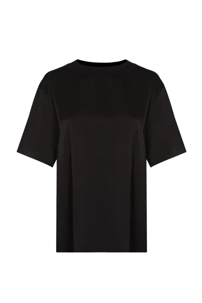 Justlove Women's Silk T-shirt Silky Black