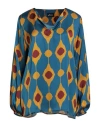 Justmine Woman Top Slate Blue Size M Viscose In Multi