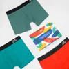 Justwears Men's Blue / Green / Red Super Soft Boxer Briefs - Anti-chafe & No Ride Up Design - Three Pack - Ret In Blue/green/red