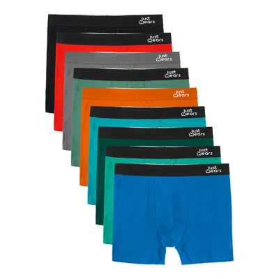Justwears Men's Super Soft Boxer Briefs - Anti-chafe & No Ride Up Design - Three Pack - Surprise Me In Multi