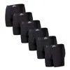 Justwears Men's Super Soft Boxer Briefs With Pouch - Anti-chafe & No Ride Up Design - Six Pack - Black In Black