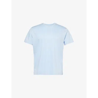 Justwears Mens The Cool Short-sleeve Organic-cotton Blend Jersey T-shirt Light Blue