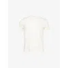 Justwears Mens Off White The Comfort Moisture-wicking Short-sleeve Stretch-jersey T-shirt