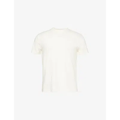 Justwears Mens Off White The Comfort Moisture-wicking Short-sleeve Stretch-jersey T-shirt