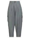 Justwest Woman Pants Grey Size L Polyester, Viscose, Elastane In Gray