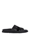 Jutelaune Woman Sandals Black Size 11 Soft Leather In Black