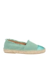 Jutelia Woman Espadrilles Light Green Size 8 Textile Fibers, Soft Leather