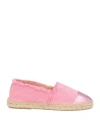 Jutelia Woman Espadrilles Pink Size 8 Textile Fibers, Soft Leather