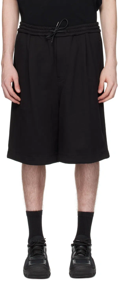 Juunj Black Drawstring Shorts In 5 Black