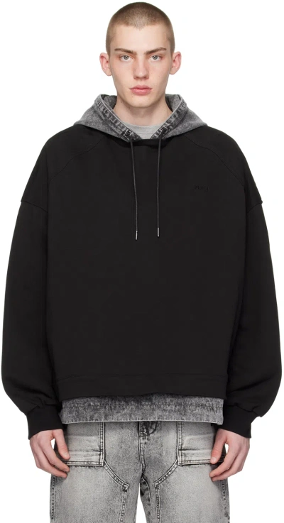 Juunj Black Layered Hoodie