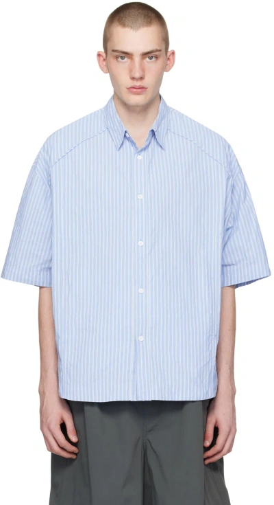 Juun.j Blue & White Stripe Shirt In Q Sblue