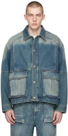 JUUNJ BLUE FADED DENIM JACKET