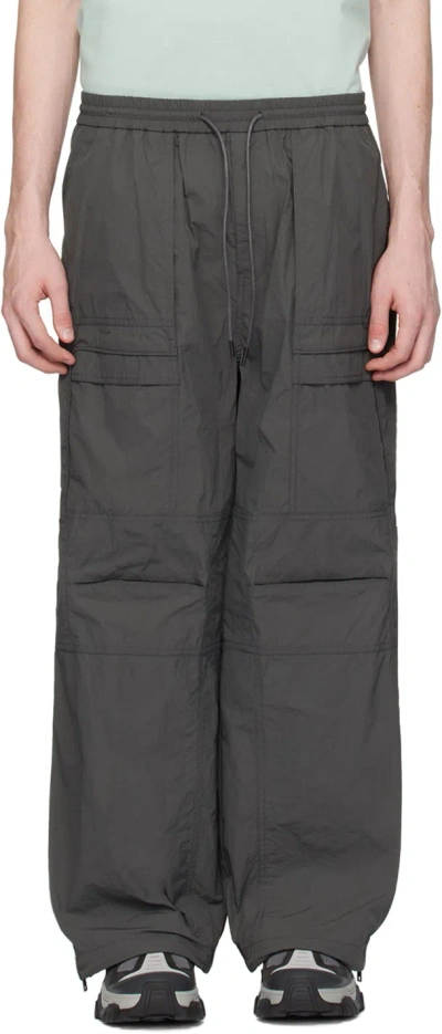 Juunj Gray Layered Cargo Pants In 3 Grey