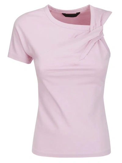 Juun.j Unbalanced Short Sleeve T-shirt In Pink