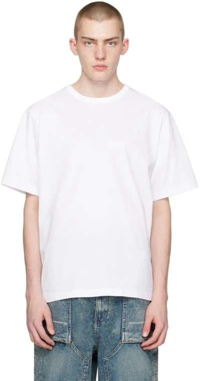 Juun.j White Embroidered T-shirt In 1 White