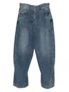 Juunj Adjustable-strap Wide-leg Jeans In Blue