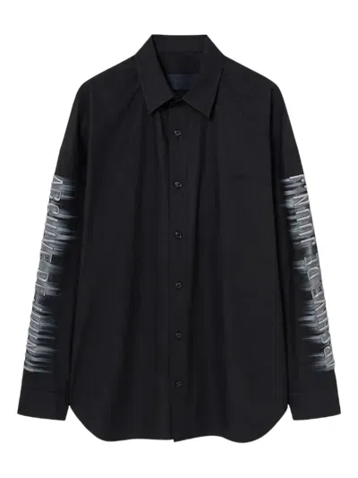 Juunj Archive Lettering Long-sleeve Shirt In Black