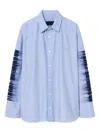Juunj Archive Lettering Striped Long-sleeve Shirt In Blue
