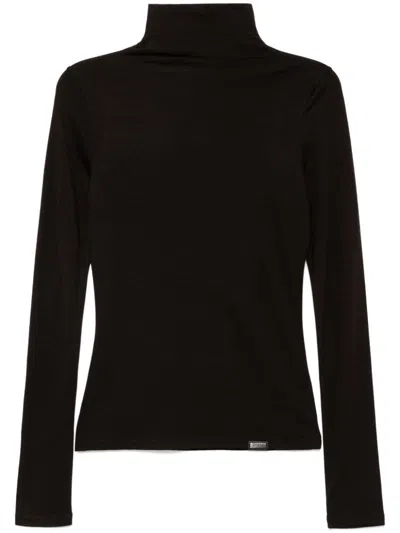 Juunj Basic Roll-neck Top In Brown