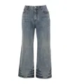 Juunj Blue Jeans With Belt Loops And Panelled Design In Gray