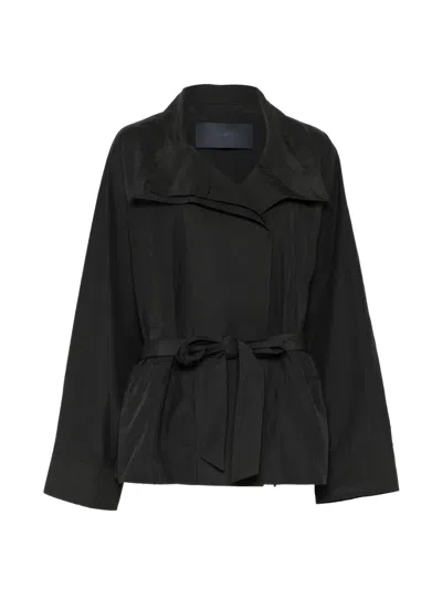 Juunj Belted High-neck Jacket In Pattern