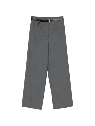 Juunj Belted Tailored Trousers In Gray