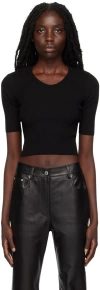 Juunj Ribbed Round-neck Sweater In 5 Black