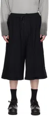 Juunj Black Drawstring Shorts In 5 Black
