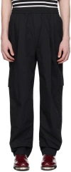Juunj Black Drawstring Trousers In 5 Black