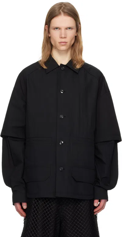 Juunj Black Dual Sleeve Work Shirt