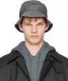 Juunj Black Faded Bucket Hat In 5 Black
