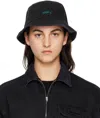 Juunj Black Faded Denim Bucket Hat In Black