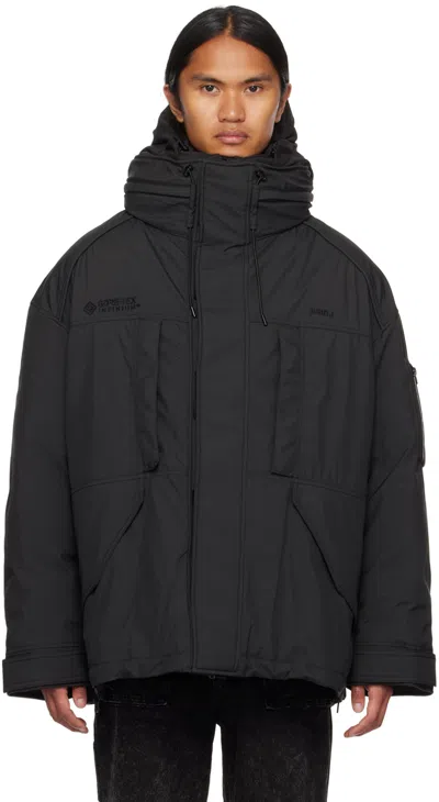 Juunj Black Layered Down Jacket In 5 Black