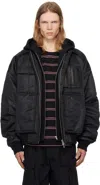 Juunj Ma-1 Work Bomber Jacket In Black