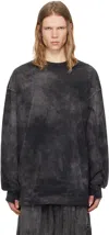 Juunj Black New Dyeing Long Sleeve T-shirt In Black