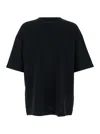 Juunj Black Oversize T-shirt With Rear Graphic Print In Black