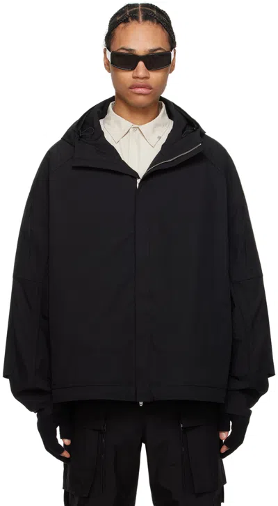 Juunj Black Raglan Sleeve Jacket In 5 Black
