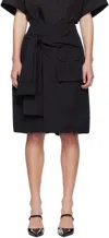 Juunj Wraparound Tie-up Shorts In Black