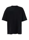 Juunj Black T-shirt With Tone-on-tone Logo Embroidered On The Front In Black