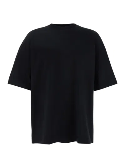 Juunj Juun.j Black T-shirt With Tone-on-tone Logo Embroidery
