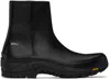 Juunj Black Vibram Ankle Boots In 5 Black