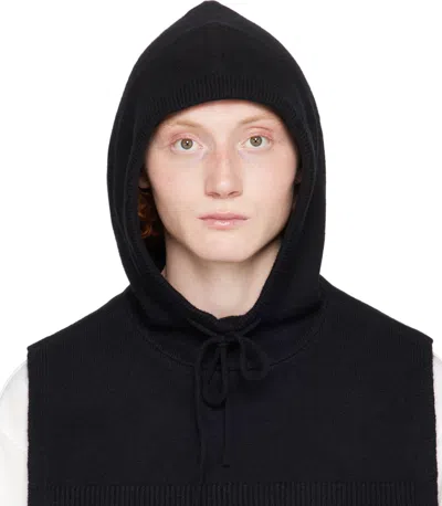 Juunj Black Wool Balaclava