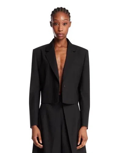 Juunj Black Wool Cropped Jacket