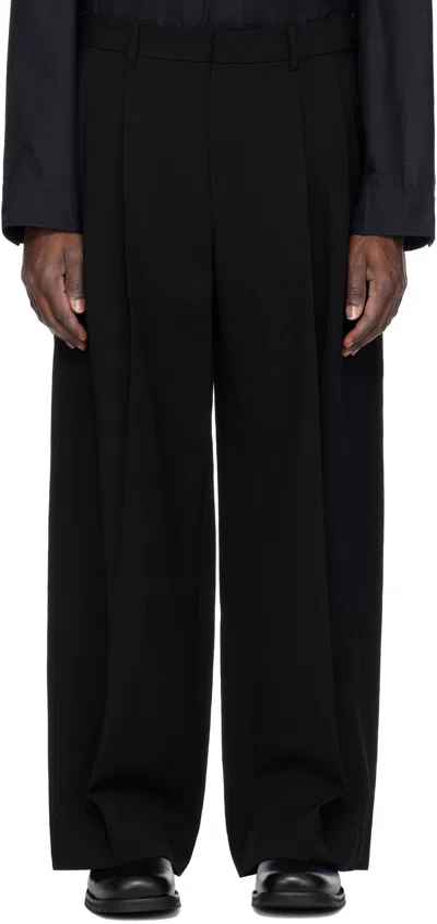 Juunj Black Wool Nylon Trousers