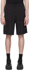 Juunj Drawstring-waist Panelled Shorts In 5 Black