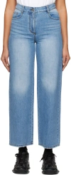 Juunj Wide-leg Denim Trousers In P Blue
